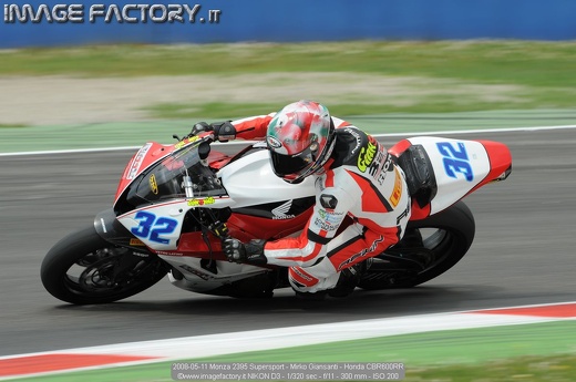 2008-05-11 Monza 2395 Supersport - Mirko Giansanti - Honda CBR600RR